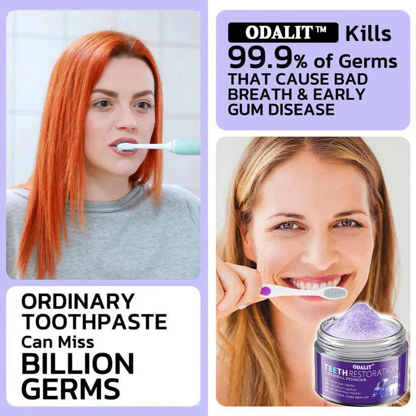 ODALIT™ TeethRestoration Mineral Powder🦷Obtain American Dental Association (ADA) Certification (Treats periodontitis and mouth ulcers, prevents tooth loss, and repairs gum recession)