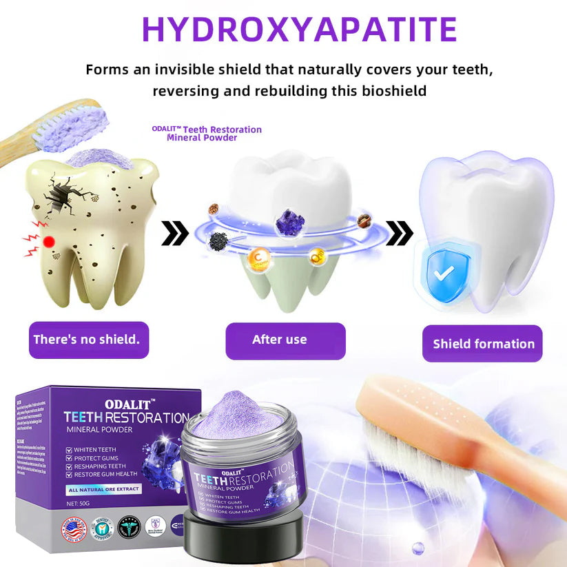 ODALIT™ TeethRestoration Mineral Powder🦷Obtain American Dental Association (ADA) Certification (Treats periodontitis and mouth ulcers, prevents tooth loss, and repairs gum recession)