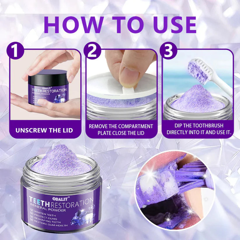 ODALIT™ TeethRestoration Mineral Powder🦷Obtain American Dental Association (ADA) Certification (Treats periodontitis and mouth ulcers, prevents tooth loss, and repairs gum recession)