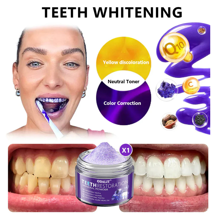 ODALIT™ TeethRestoration Mineral Powder🦷Obtain American Dental Association (ADA) Certification (Treats periodontitis and mouth ulcers, prevents tooth loss, and repairs gum recession)