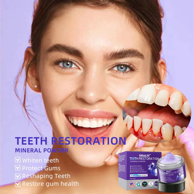 ODALIT™ TeethRestoration Mineral Powder🦷Obtain American Dental Association (ADA) Certification (Treats periodontitis and mouth ulcers, prevents tooth loss, and repairs gum recession)