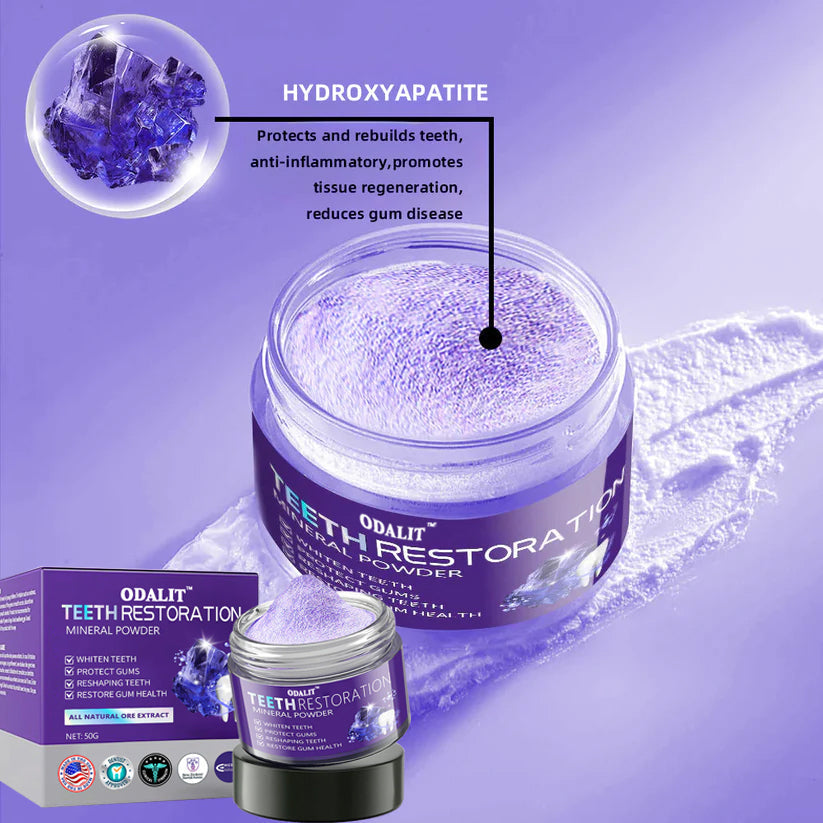 ODALIT™ TeethRestoration Mineral Powder🦷Obtain American Dental Association (ADA) Certification (Treats periodontitis and mouth ulcers, prevents tooth loss, and repairs gum recession)