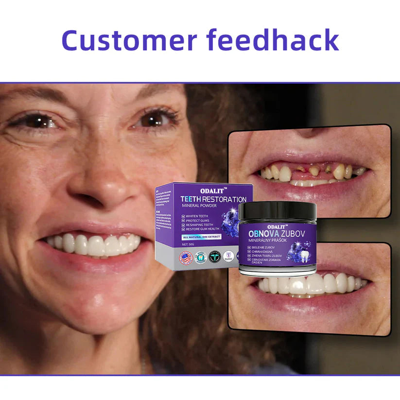 ODALIT™ TeethRestoration Mineral Powder🦷Obtain American Dental Association (ADA) Certification (Treats periodontitis and mouth ulcers, prevents tooth loss, and repairs gum recession)