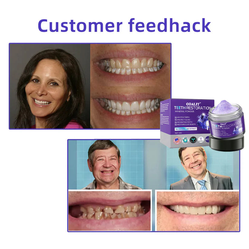 ODALIT™ TeethRestoration Mineral Powder🦷Obtain American Dental Association (ADA) Certification (Treats periodontitis and mouth ulcers, prevents tooth loss, and repairs gum recession)