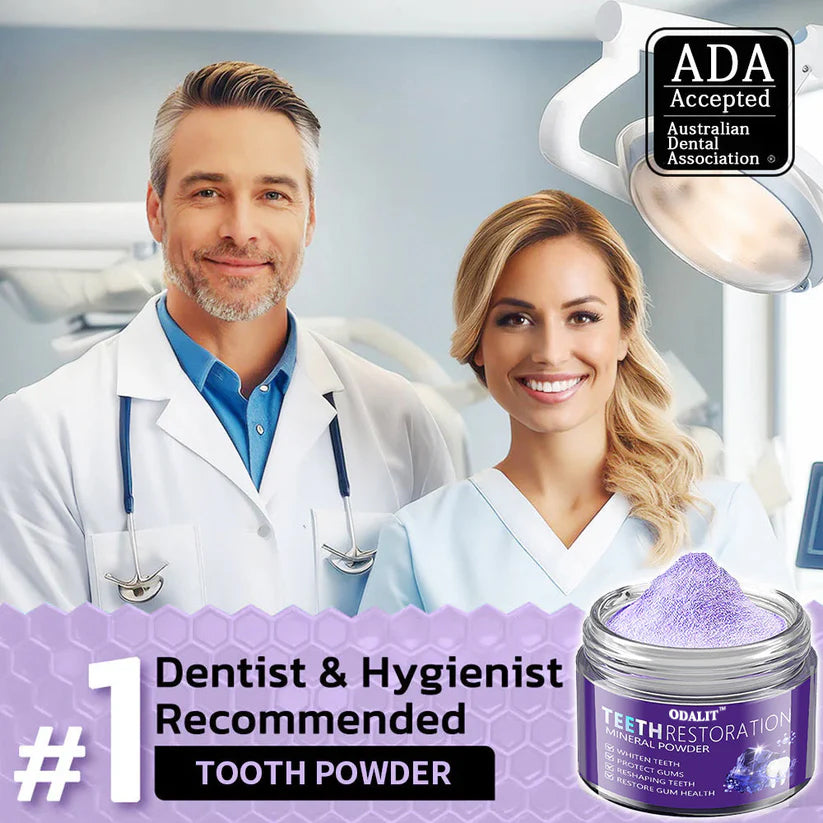 ODALIT™ TeethRestoration Mineral Powder🦷Obtain American Dental Association (ADA) Certification (Treats periodontitis and mouth ulcers, prevents tooth loss, and repairs gum recession)