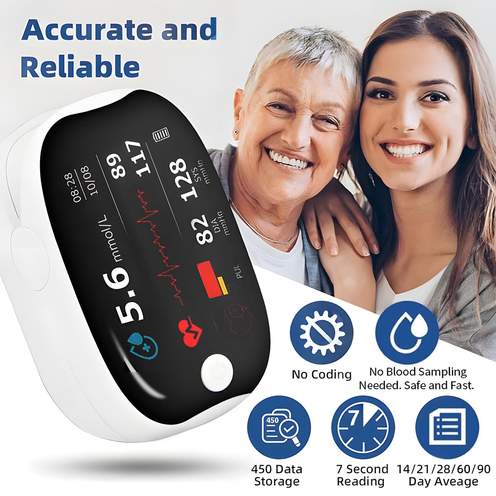【OFFICIAL STORE】Seurico™ High-Precision Multi-Purpose Non-Invasive Medical Device(For Blood Glucose, Blood Oxygen, and Blood Pressure Monitoring)