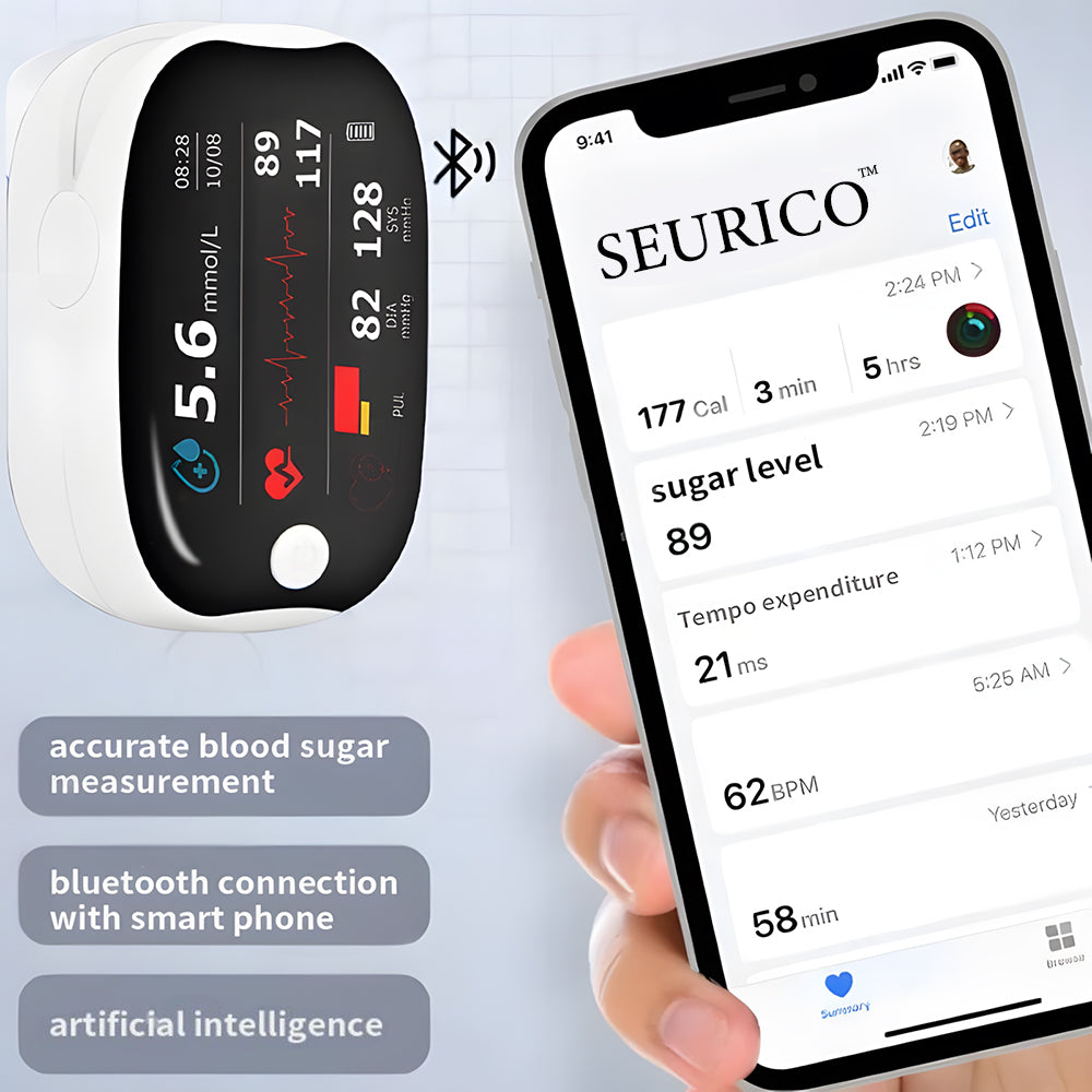 【OFFICIAL STORE】Seurico™ High-Precision Multi-Purpose Non-Invasive Medical Device(For Blood Glucose, Blood Oxygen, and Blood Pressure Monitoring)
