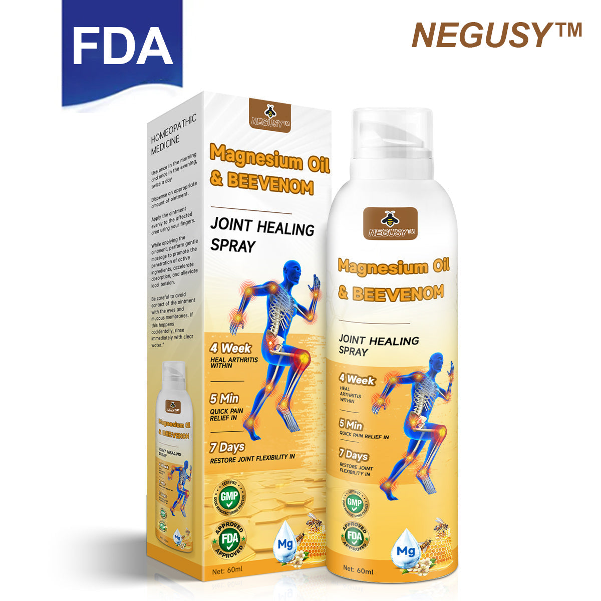 💧🐝NEGUSY™ Magnesium Oil & Bee Venom Joint Healing Spray👨‍⚕️Approved by the American Academy of Orthopaedic Surgeons (AAOS)