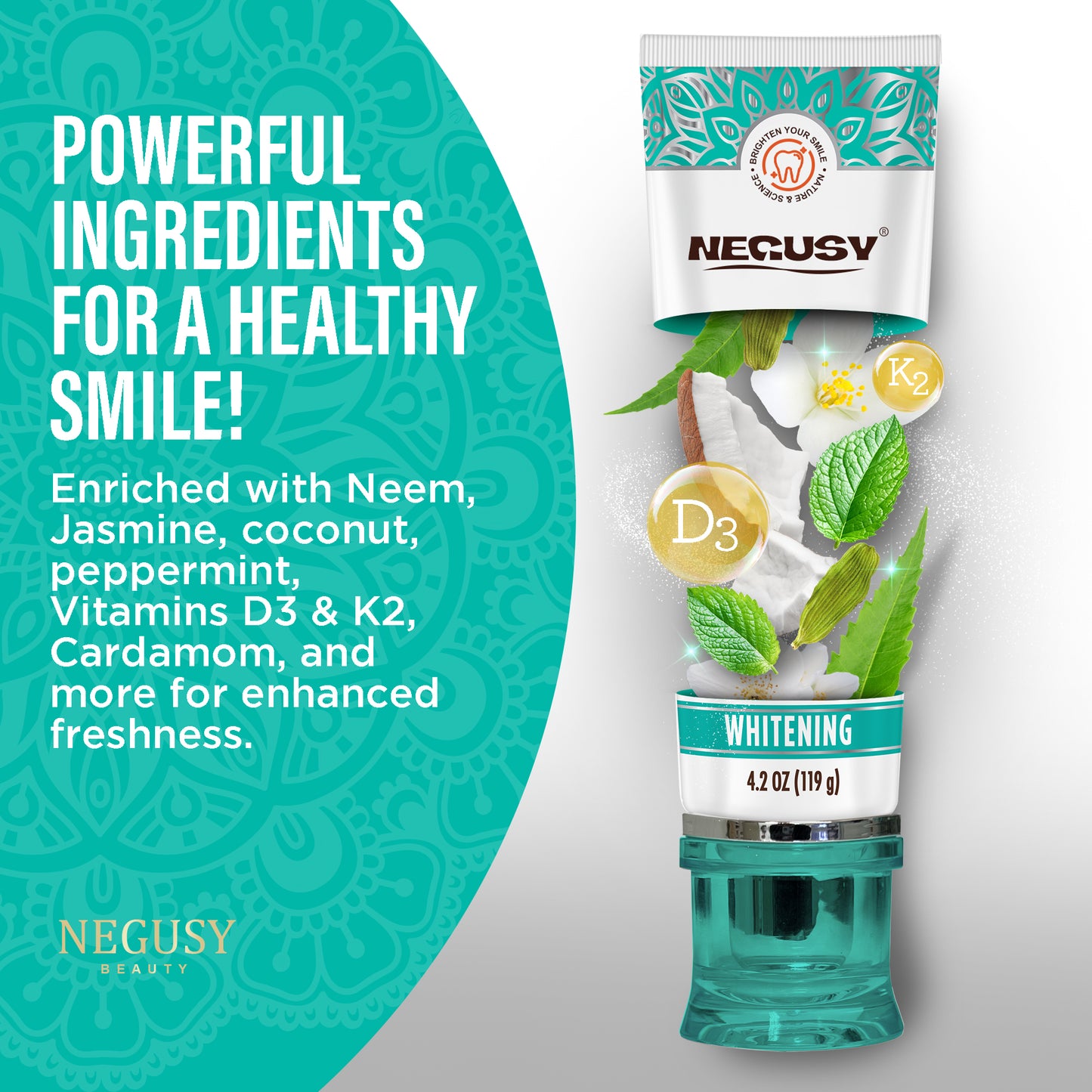 🔥FLUORIDE FREE, HYDROXYAPATITE, WHITENING TOOTHPASTE