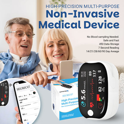 【OFFICIAL STORE】Seurico™ High-Precision Multi-Purpose Non-Invasive Medical Device(For Blood Glucose, Blood Oxygen, and Blood Pressure Monitoring)