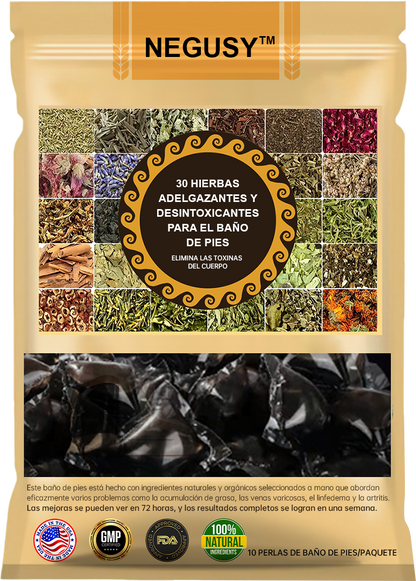 NEGUSY™ Perlas de Baño Desintoxicante y Adelgazante de 30 Hierbas - 🦵👩‍⚕️ (Certificación LANA, Asociación Linfática de América)